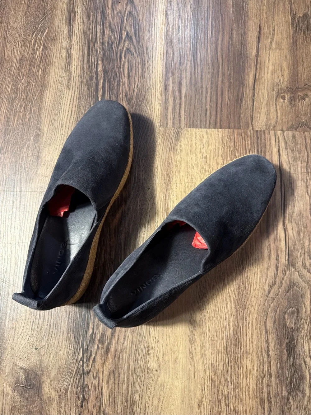 Vince Wilden Slip-On Shoes Round toe Suede Leather & fabric lining size 6M